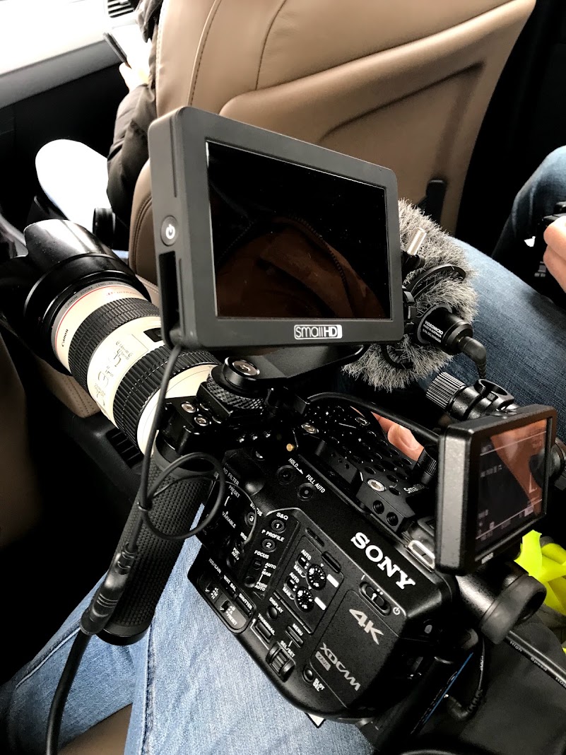 Sony FS5 · Equipo de cámara durante el rodaje.